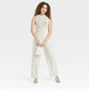 A New Day - Women’s Cream Crewneck Pullover Sweater Tank - Size Small